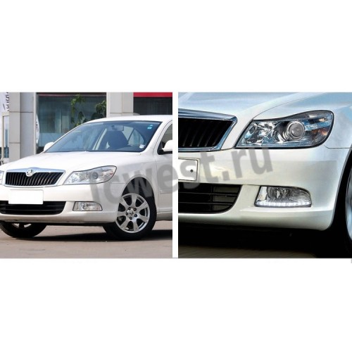Купить противотуманные фары ПТФ с ДХО для SKODA OCTAVIA / ШКОДА ОКТАВИЯ ...